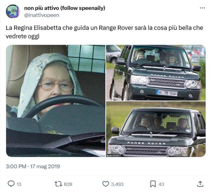 Range Rover Regina Elisabetta in vendita