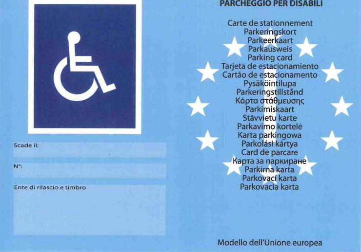 Parcheggio disabili permesso auto ganasce fermo amministrativo