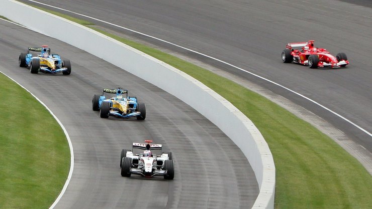 Indianapolis 2005, il gran premio corso con 6 vetture